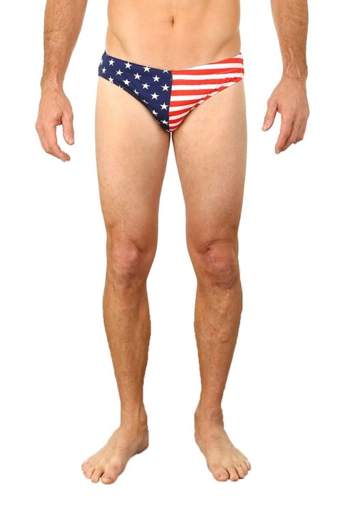 American Flag Men Lycra Swimwear