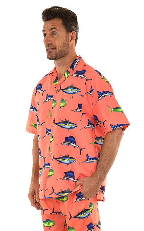 Uzzi Men's Hawaiian Shirt Short Sleeve Dri-FIT #HP90