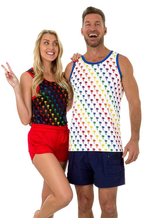 Uzzi Unisex Pride Rainbow Palms Tank Top