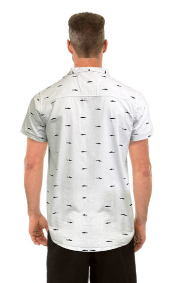 Uzzi Hawaiian Shirt - Short Sleeve Cotton Shark Shirts for Men #CCS02