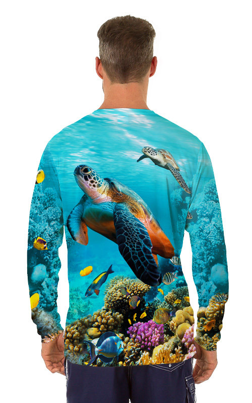 Best Men's Rash Guards With UPF50, Sun Protection Shirts - Turtle