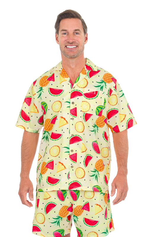 Uzzi Men's Hawaiian Shirt Short Sleeve Dri-FIT #HP90