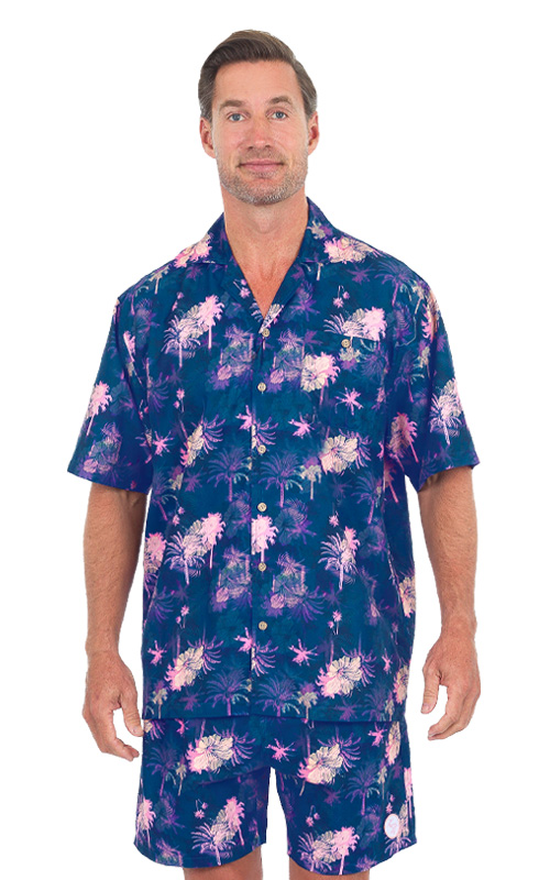 Moist Wicking Fun Hawaiian Shirts & Mens Cabana Sets - Flower