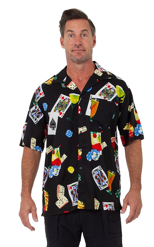Moist Wicking Fun Hawaiian Shirts & Mens Cabana Sets - Vegas