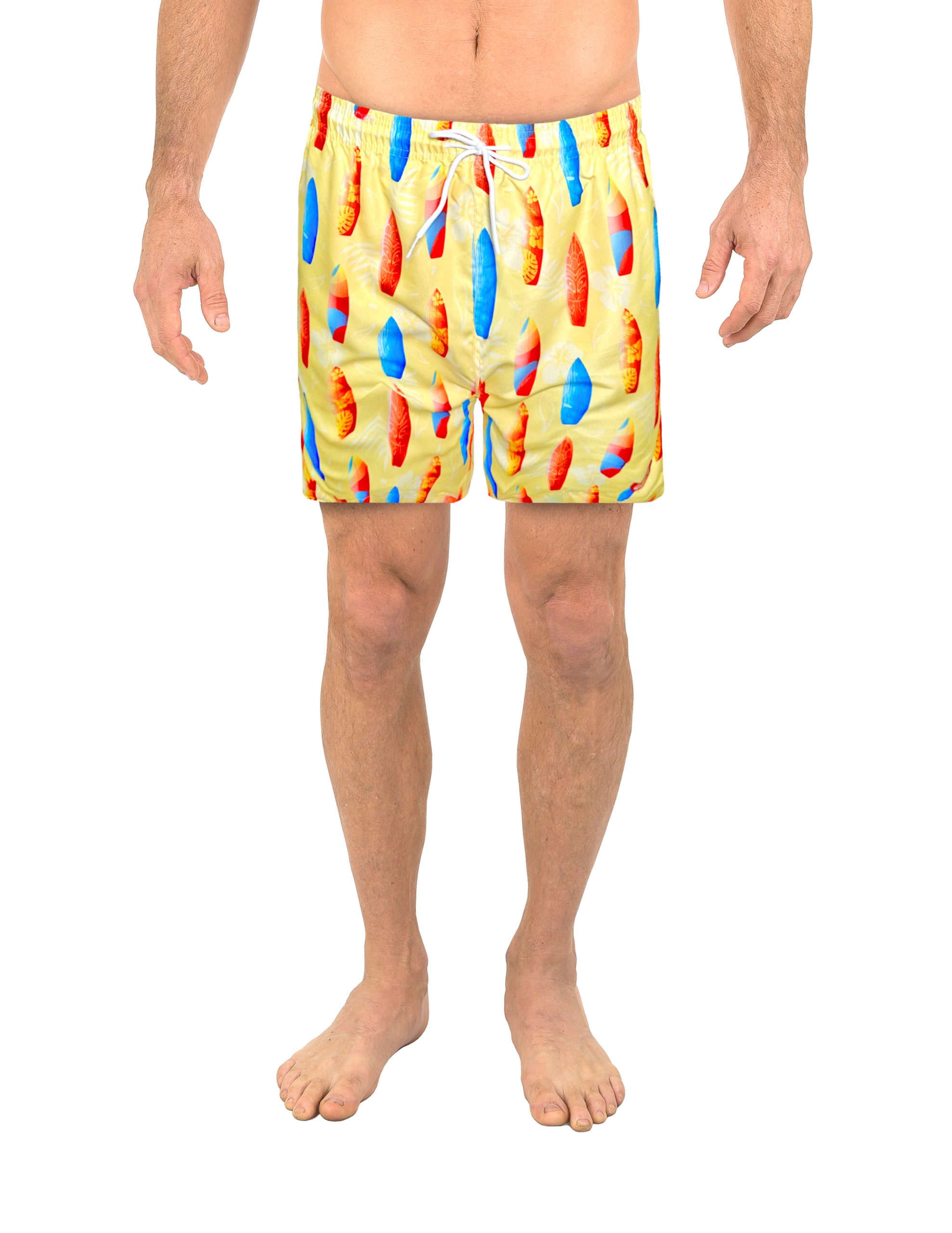 Uzzi Swim Print Shorts 1890 ROYAL YELLOW