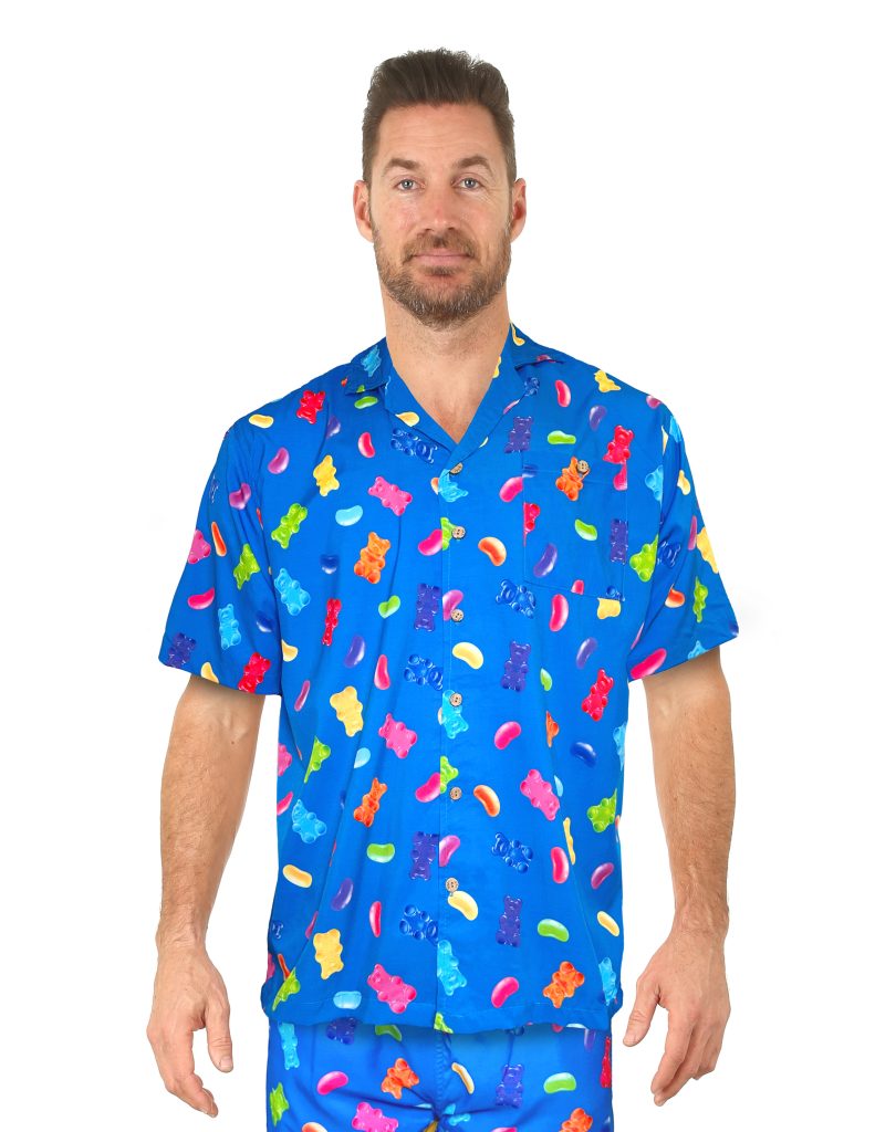 Uzzi Uzzi Hawaiian Shirt - Short Sleeve Dri-FIT Stretch Gummy Bears Shirts ...