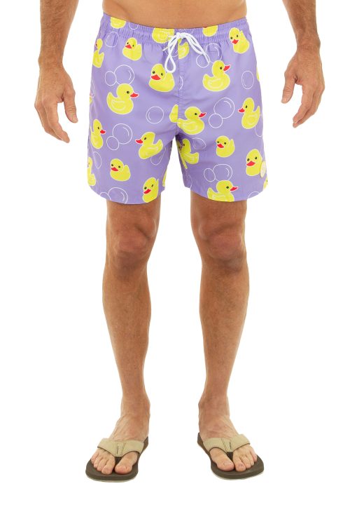 Uzzi Swim Print Shorts #1889S Purple