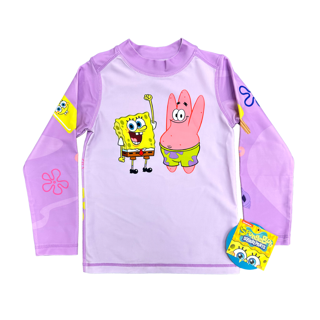 Nickelodeon SpongeBob Long Sleeve Rash Guard #BOB1453C - Nickelodeon
