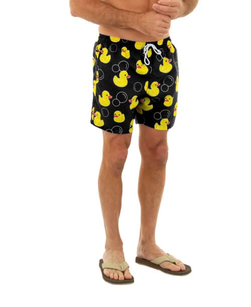 Uzzi Swim Print Shorts #1889S Black